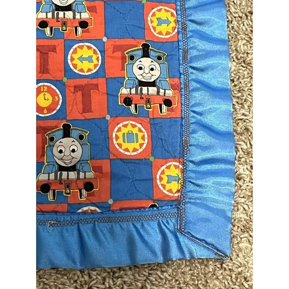 Vintage Thomas the Train Baby Blanket Quilt Comforter Lightweight 42.5” x 34